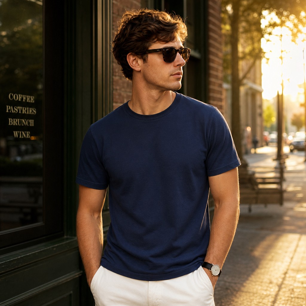 Apparel model product photo example